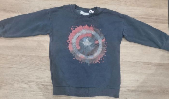 Pull Enfant Captain America Marvel | Taille 5-6 ans | Très Bon État