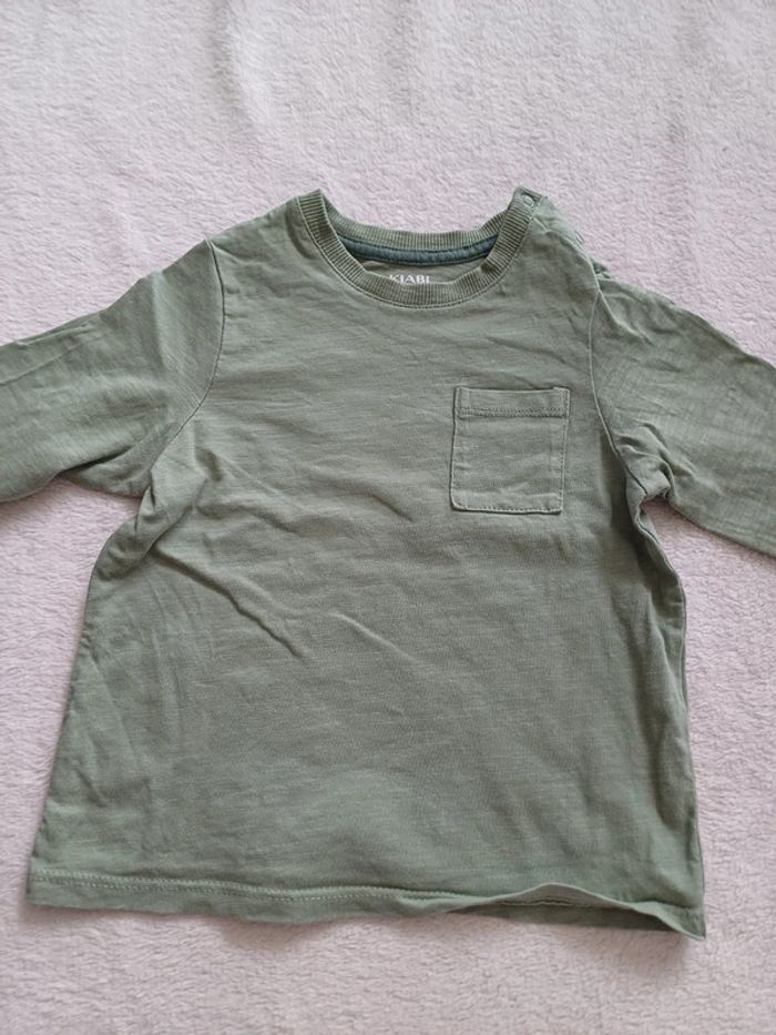 T-shirt uni kaki 18 mois Kiabi
