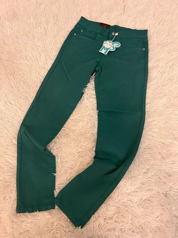 Jean Skinny, vert, taille 10 ans neuf
