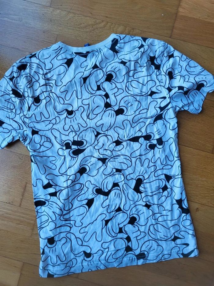 Tee shirt XS Mickey Disney blanc et noir - photo numéro 2