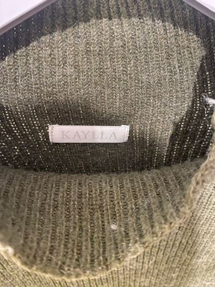 Robe pull, couleur kaki taille unique - photo numéro 4