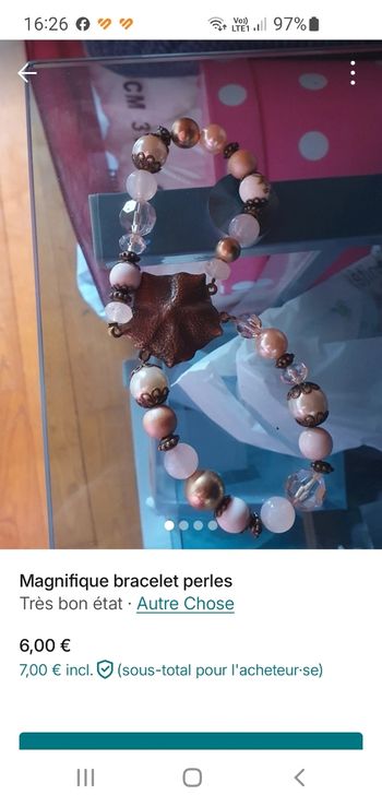 bracelet large perles