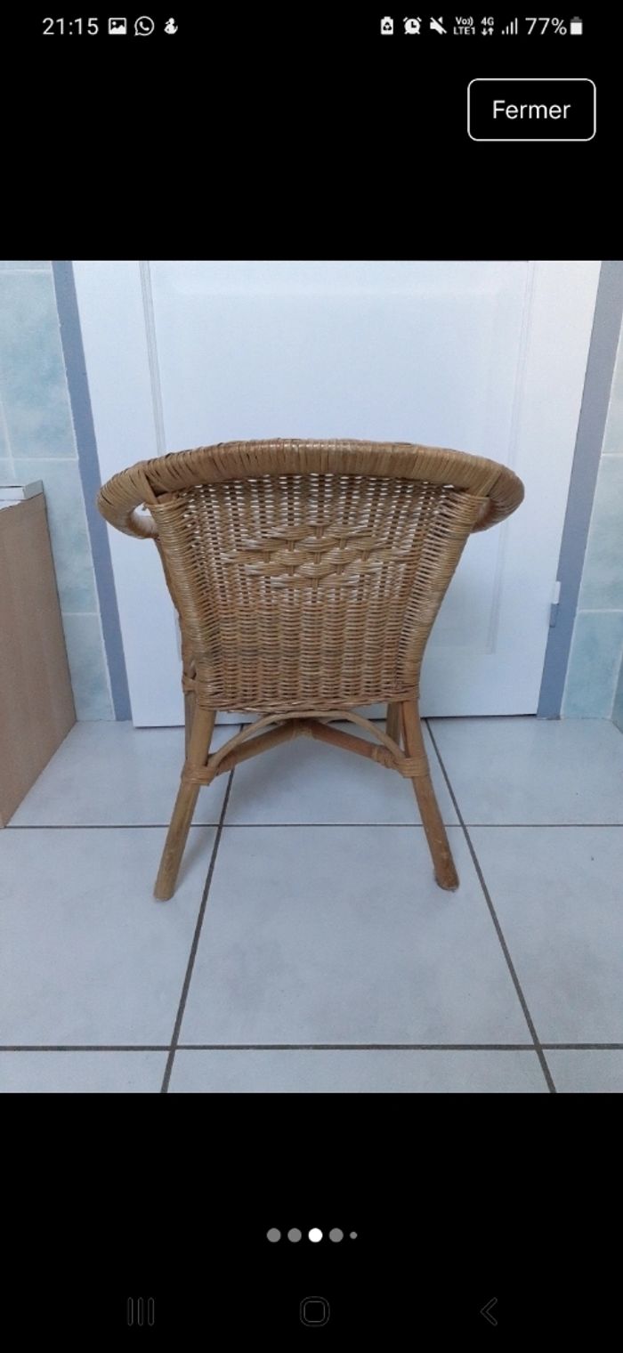 fauteuil Crapaud Enfant Rotin - photo numéro 6