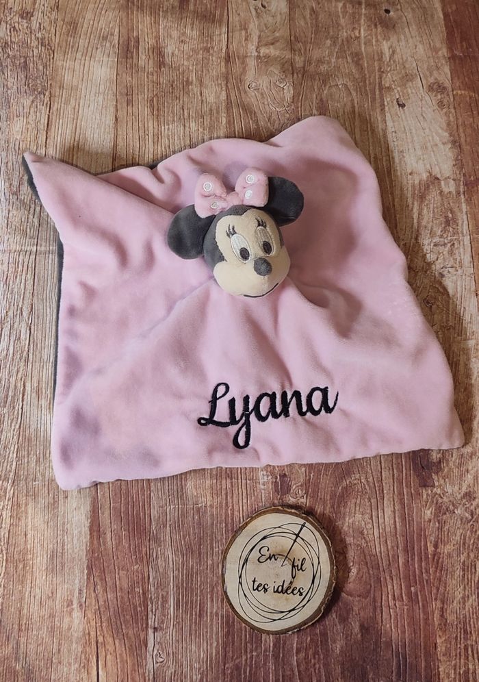 Doudou Minnie rose gris prénom à personnaliser - photo numéro 6