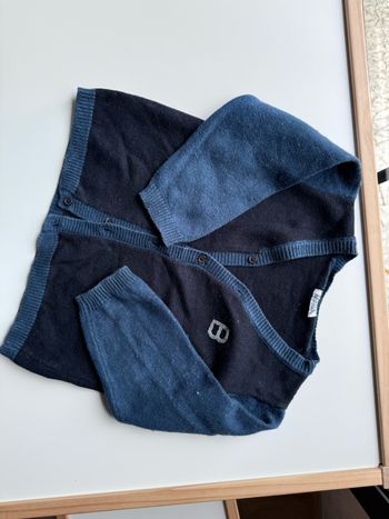 Gilet Bout’chou bleu 18 mois