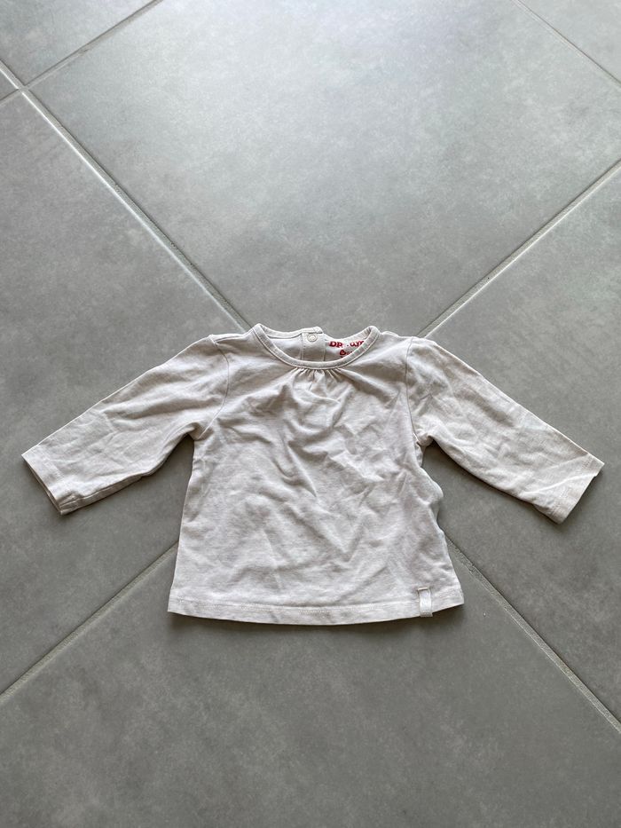 Tee shirt manches longues DPAM 3 mois - photo numéro 2