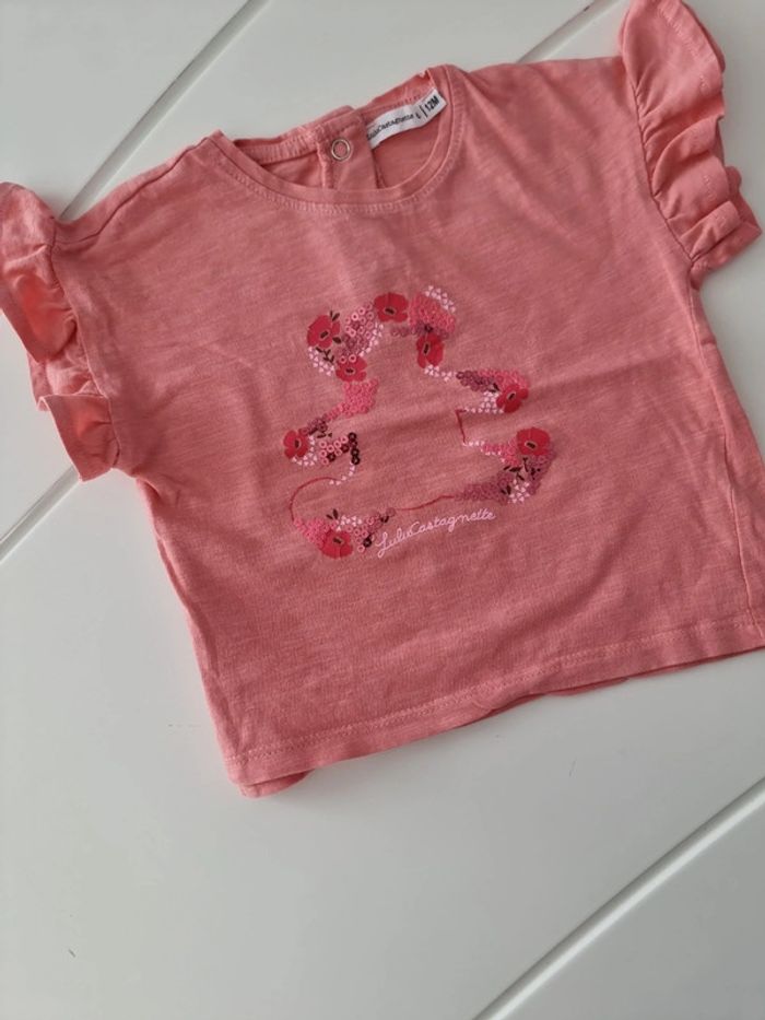 T-shirt rose 12 mois - photo numéro 2
