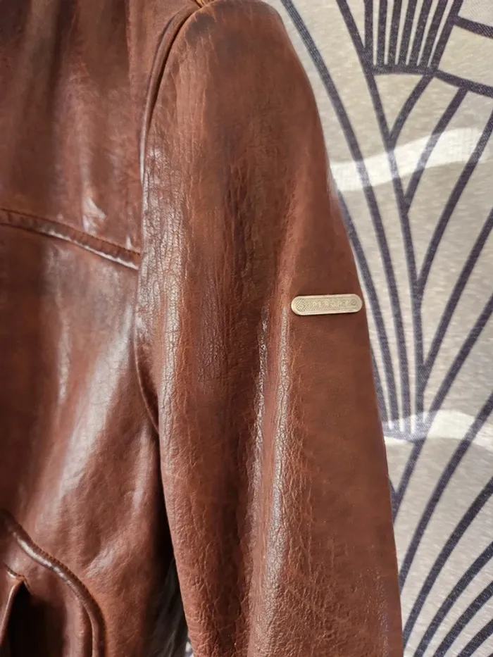 Veste en cuir Superdry - photo numéro 4