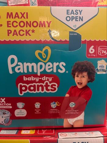 1 carton pampers pant 6