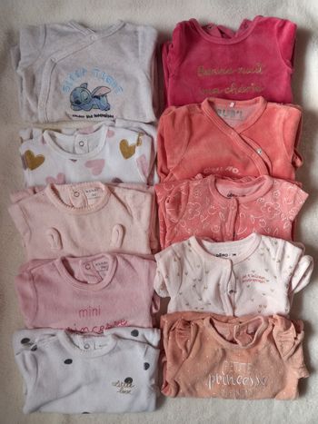 Lot de 10 pyjamas fille 3 mois  hiver