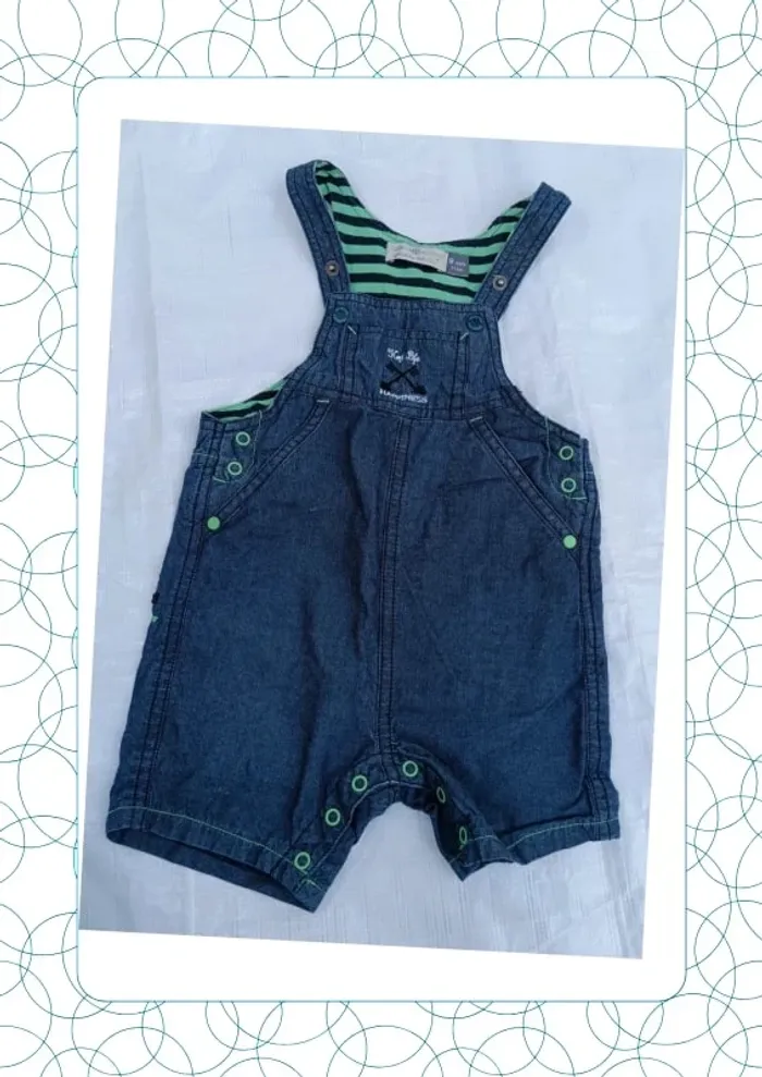 Salopette-short 9 mois Orchestra bébé