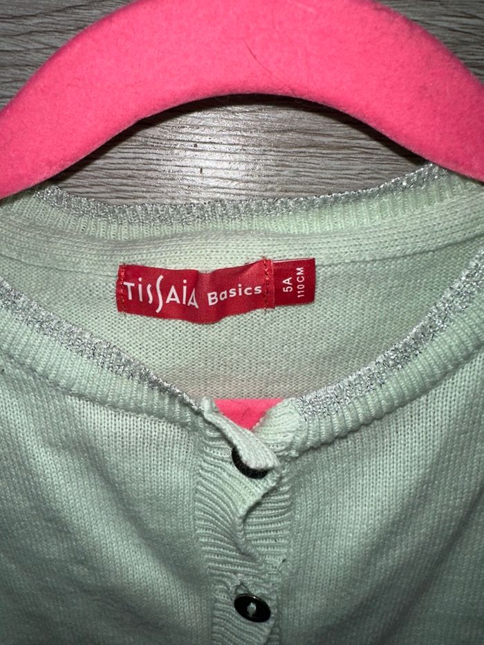 Gilet vert menthe Tissaia – Taille 5 ans (110 cm) - photo numéro 3