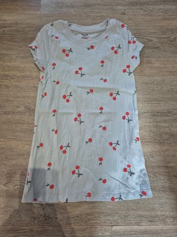 Chemise de nuit bleu avec cerises