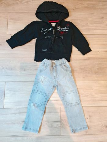 Ensemble gilet jeans