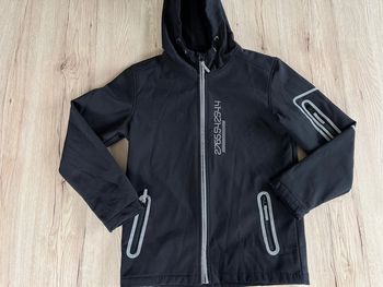 Veste imperméable polaire noir taille 12 ans