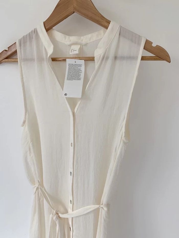 Robe chemise crème neuve avec étiquette H&M - photo numéro 3