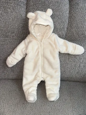 Combinaison pilote petites oreilles polaire pilou pilou toute douce très chaude crème Orchestra neuf