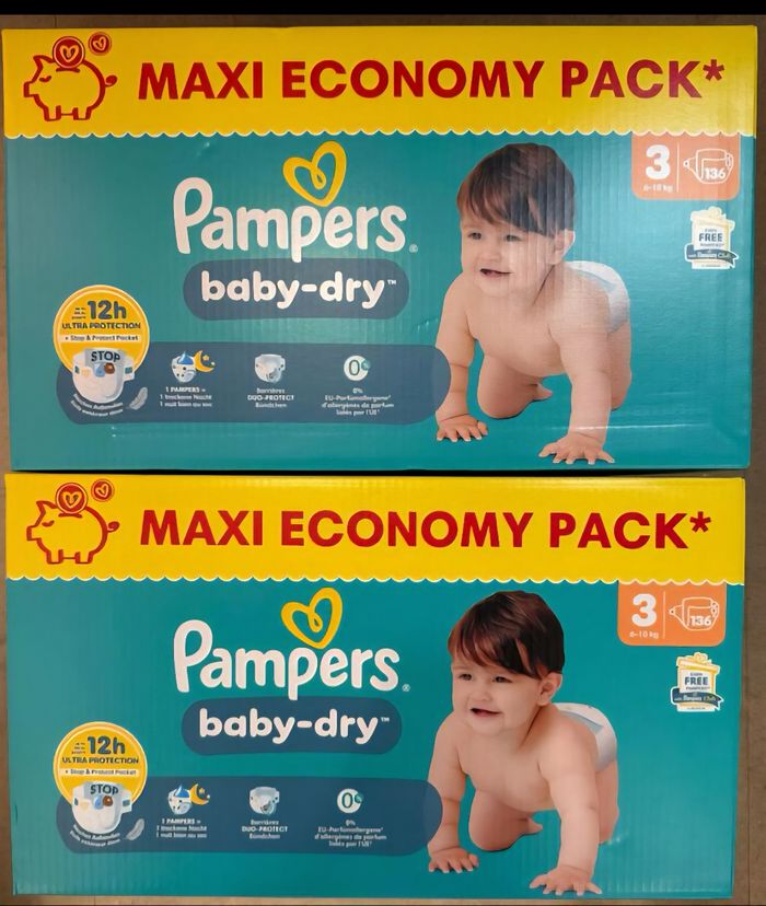 Couches pampers baby-dry T3