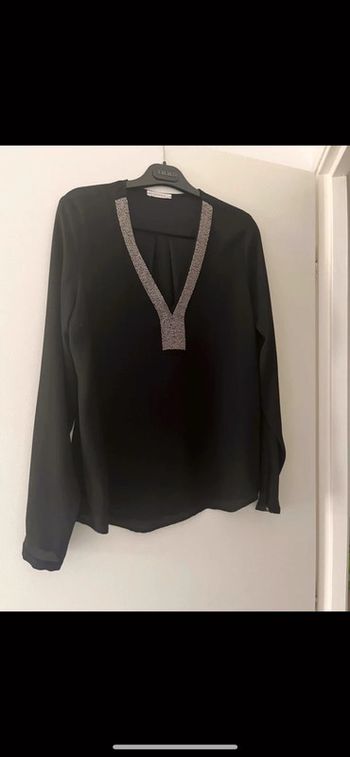 Blouse promod noir et argent