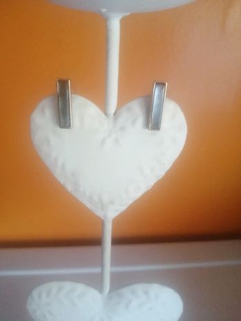 🌸🎄Boucles d'oreilles puces rectangulaires émaillées "ikita" Neuves Idéal pour un cadeau de noël 🎄🌸