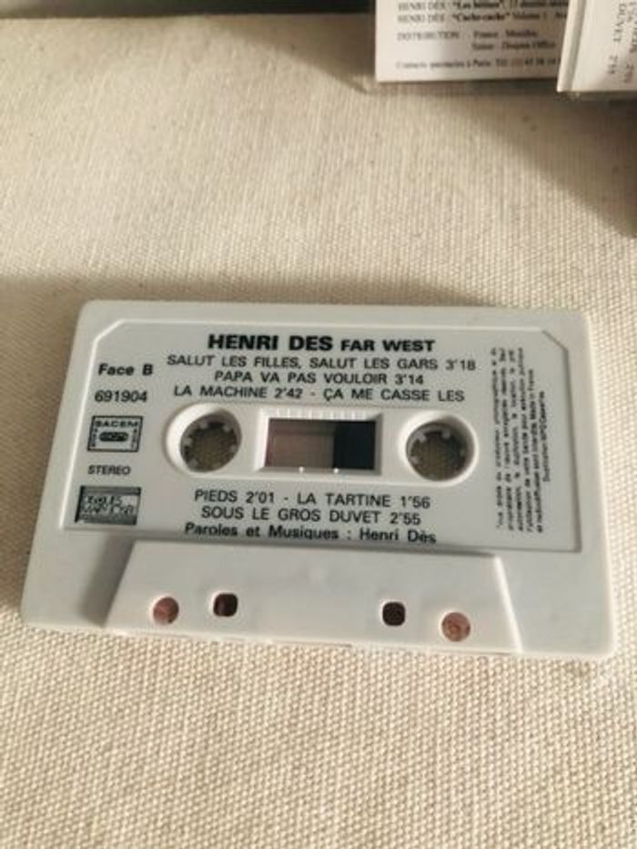 Henri Dès - far west avec livret cassette audio tape - photo numéro 6
