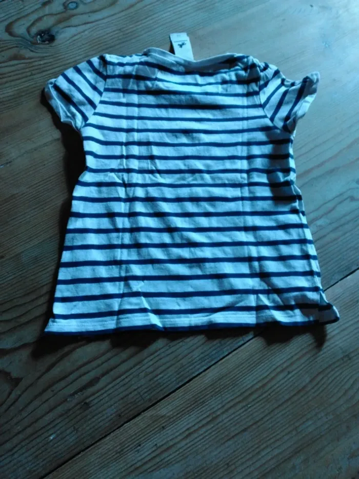 Tee Shirt fille 4 Ans Marinière - photo numéro 3