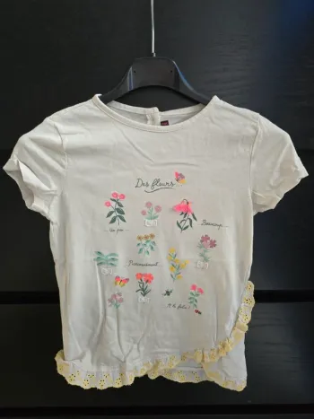 Tee-shirt blanc fleur Sergent major