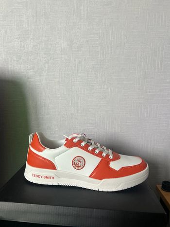Baskets tennis Teddy Smith blanche & orange 44