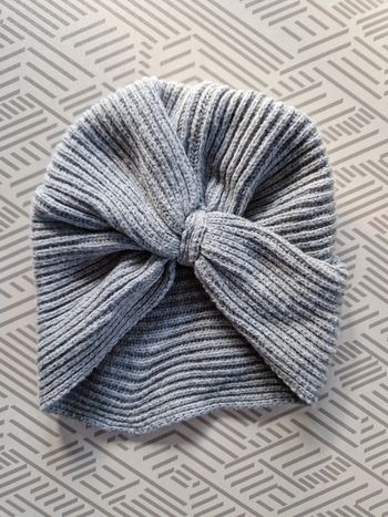 Bonnet fille Next tricoté gris 6-12 mois