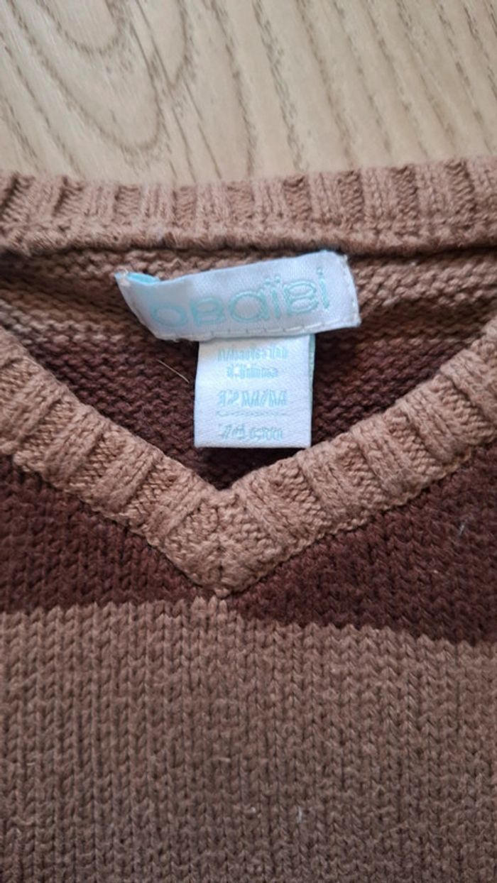 Lot 2 pulls sans manche 12mois - photo numéro 6