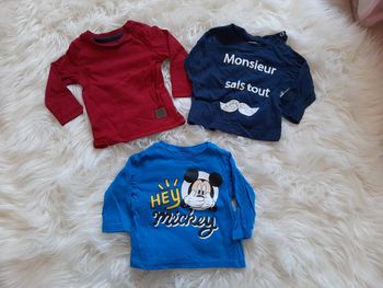 Lot de 3 t shirts manches longues