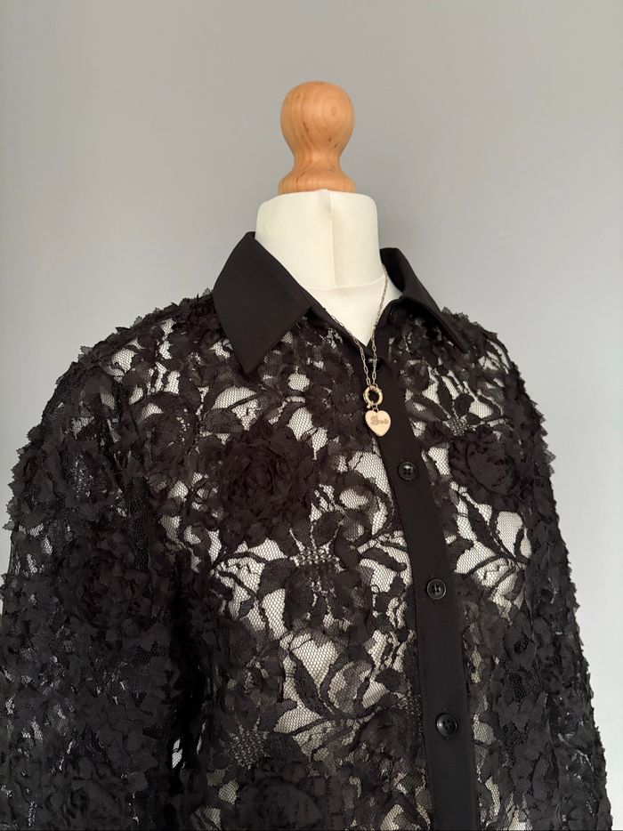 Choklate Lace Croptop Blouse - photo numéro 5