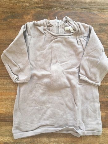 Robe mauve/ manches longues/Kitchoune/12m