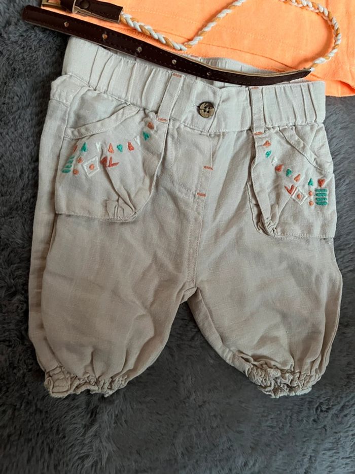 Gémo 12m t shirt pantacourt ceinture - photo numéro 7