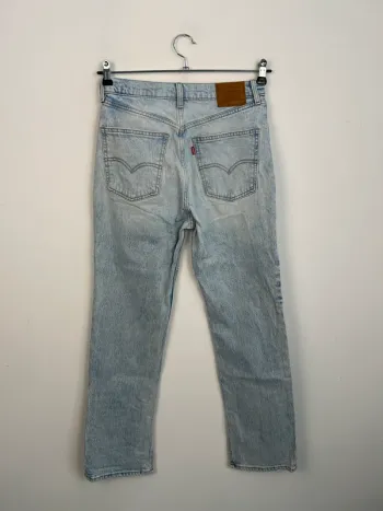 Jean Levi's Premium Femme Bleu Clair W28 L31 | 70s High Slim Straight | FR38 | Très Bon État | BP247