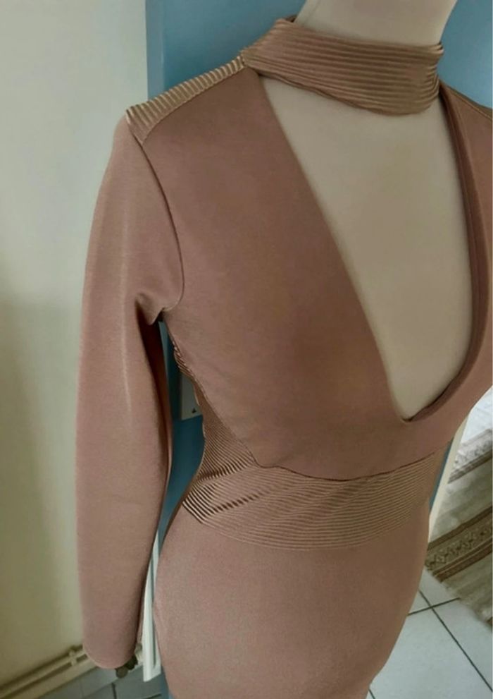 Robe chic à manches longues, rose poudrée, Boohoo - photo numéro 3