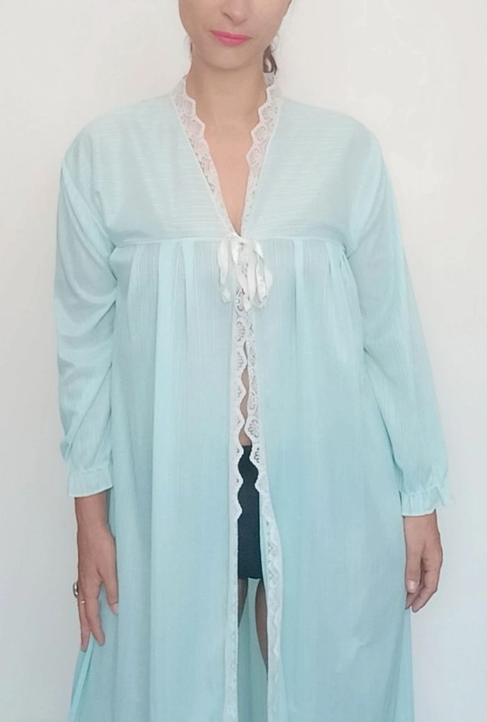 Robe de chambre flanelle vintage chic - photo numéro 7