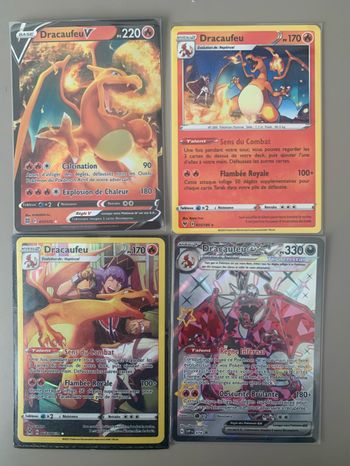 Lot de cartes Pokémon Dracaufeu