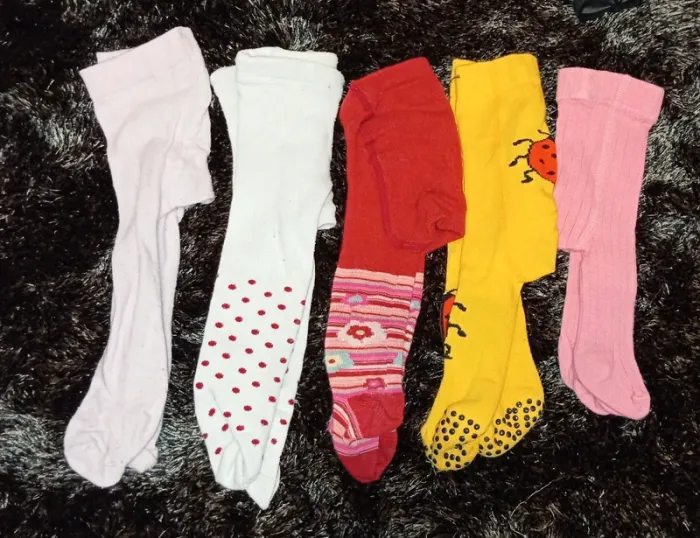 Lot de 5 collants fille 1 mois