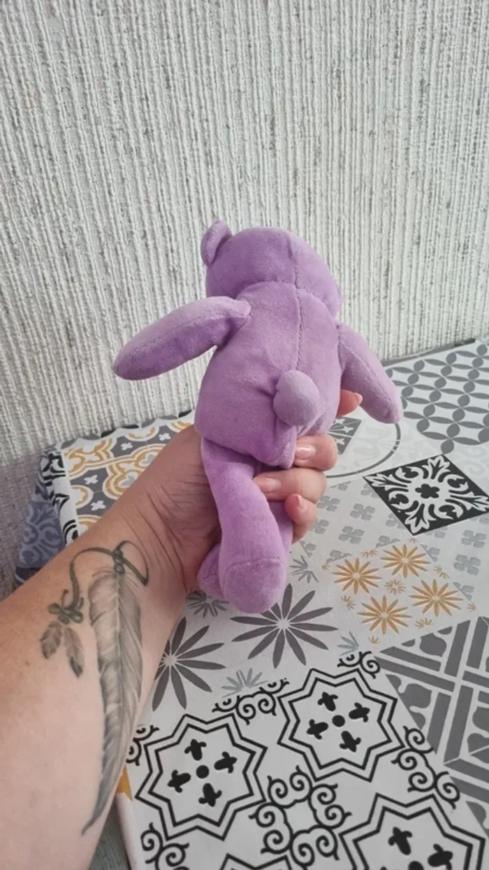 Peluche ours violet - photo numéro 3