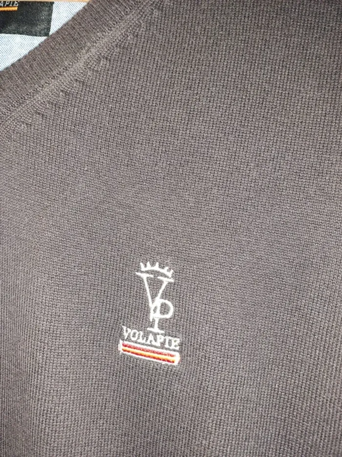 Pull homme marron tout doux Volapié L tbe - photo numéro 2