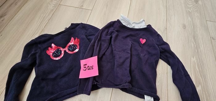 Lot de 2 pulls mi saison chic 5 ans