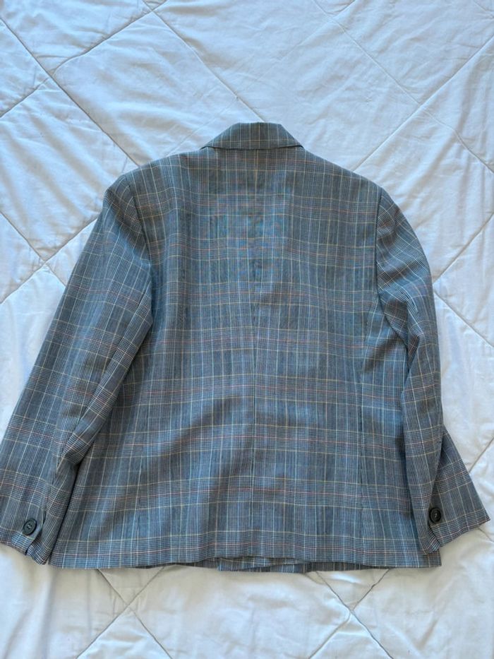 Veste blazer motif prince de galle carreaux gris noir Weinberg Paris vintage 90s taille L/XL - photo numéro 7