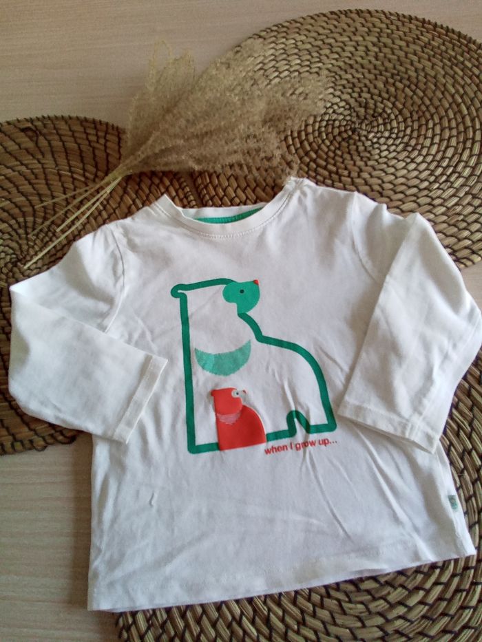 Tee shirt manches longues imprimé Obaibi taille 18/24 mois