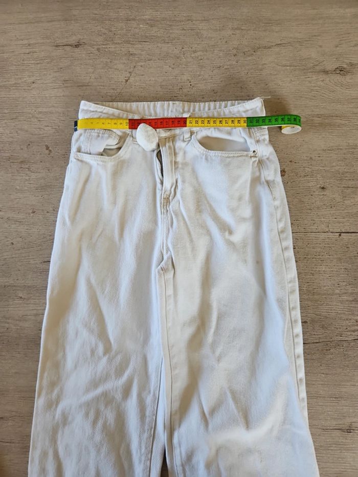 Pantalon blanc cassé, coupe droite, large, Shein, XS - photo numéro 7