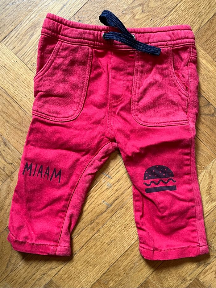 Pantalon de jogging rouge DPAM 6 mois
