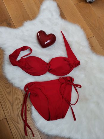 Ensemble bikini /maillot de bain taille 36/38  Rouge Vif 😍