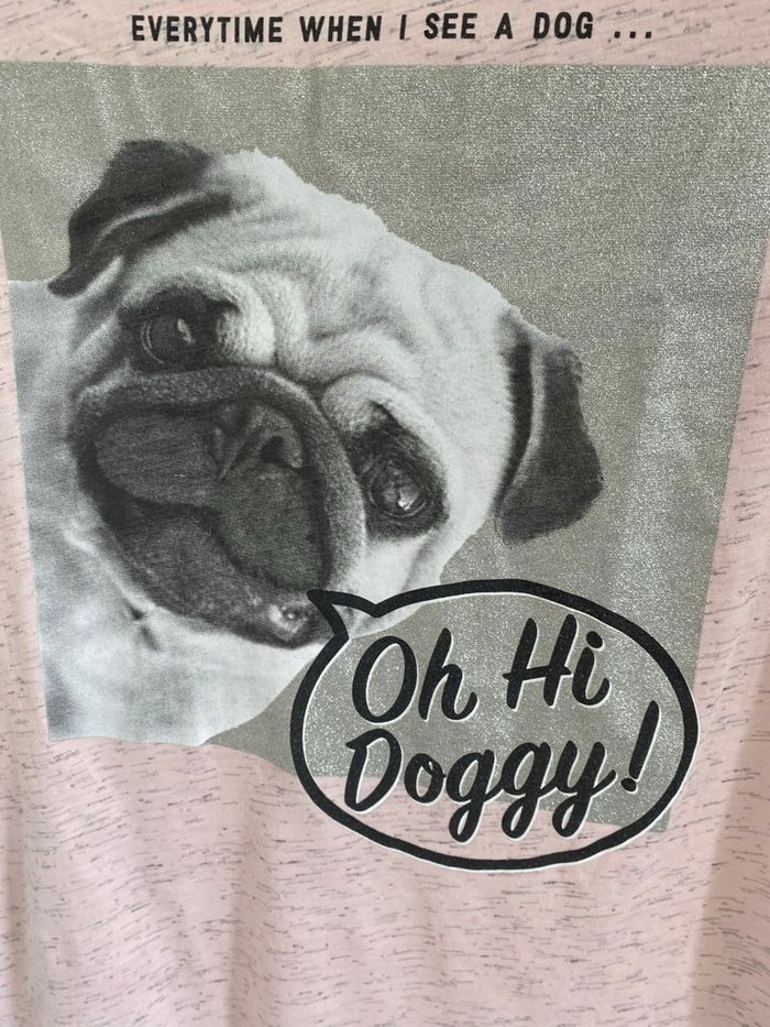 Tee-shirt rose motif carlin 14 ans - photo numéro 2