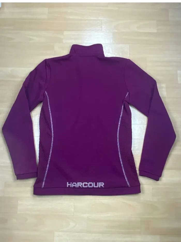 Polo manches longues polaire Harcour – Violet – Taille S - photo numéro 2