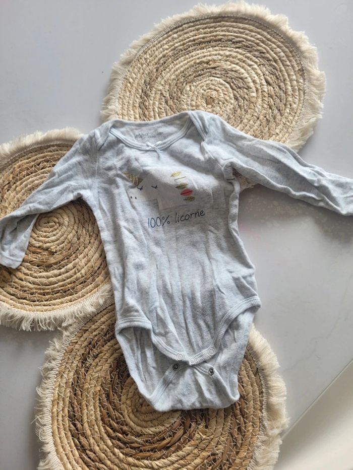 Body manches longues Gemo taille 12mois